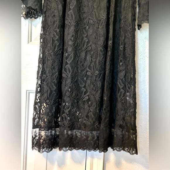 L&B Black Lace Western Style Dress Size S/M - Picture 4 of 16